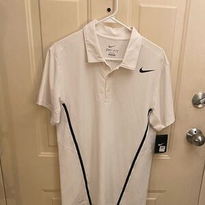 Nike DriFit White Polo